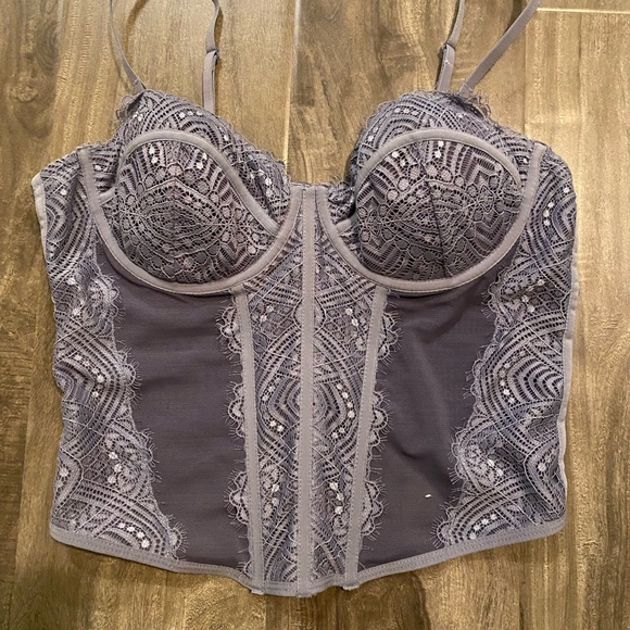 Violet Lace Bustier Top - Picture 1 of 3